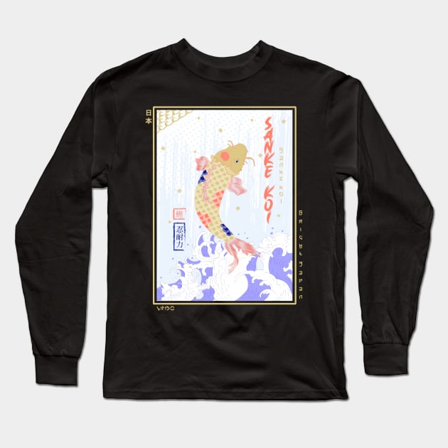 Sanke Koï Ukiyo-e Long Sleeve T-Shirt by Wimido